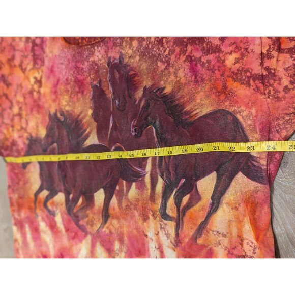 Reworked Reverse Tie Dye Horse Tee • Bleached Leopard Print • Oversized - Picture 6 of 8